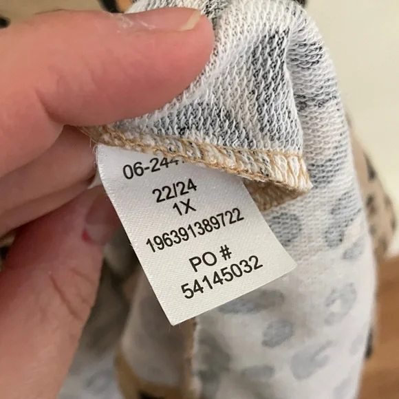 Dreams & Co. Leopard Print Zip Front Robe, 1X - Picture 6 of 8